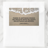 Sticker Rectangulaire Joseph Addison Citation Inspirationnelle "Conseil" (Sac)