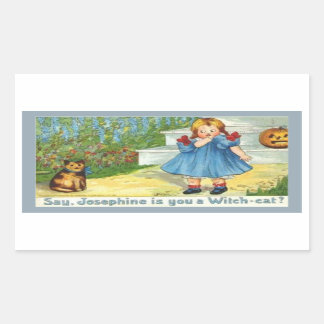 Sticker Rectangulaire Joséphine la sorcière Chat