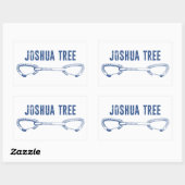 Sticker Rectangulaire Joshua Tree California Escalade Quickdraw (Feuille)