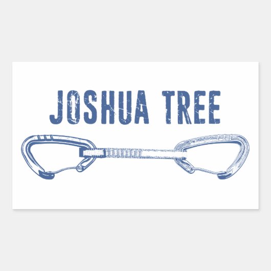 Sticker Rectangulaire Joshua Tree California Escalade Quickdraw (Devant)