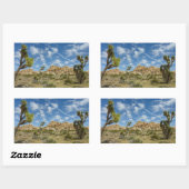 Sticker Rectangulaire Joshua Trees et Blue Sky Desert Paysage (Feuille)