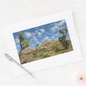 Sticker Rectangulaire Joshua Trees et Blue Sky Desert Paysage (Enveloppe)