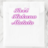Sticker Rectangulaire Jouer Cool Hakuna Matata .png (Sac)