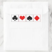 Sticker Rectangulaire Jouer des combinaisons de cartes (Sac)