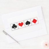 Sticker Rectangulaire Jouer des combinaisons de cartes (Enveloppe)