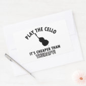 Sticker Rectangulaire Jouer le violoncelle (Enveloppe)