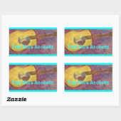 Sticker Rectangulaire Jouer plus acoustique (Feuille)