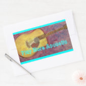 Sticker Rectangulaire Jouer plus acoustique (Enveloppe)