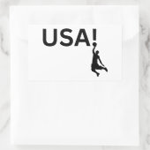 Sticker Rectangulaire joueur de basket-ball américain (Sac)