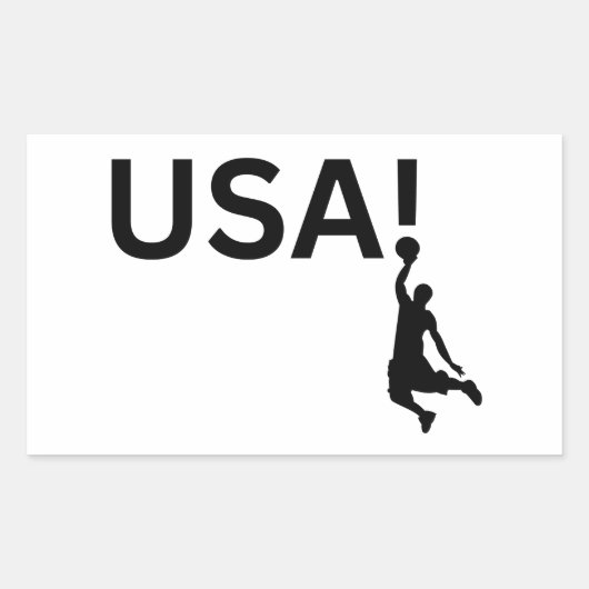 Sticker Rectangulaire joueur de basket-ball américain (Devant)