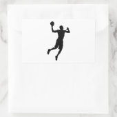 Sticker Rectangulaire Joueur de basket-ball Pop Art Silhouette (Sac)