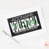 Sticker Rectangulaire Joueur de l'équipe de volleyball AJOUTER LE NOM DE (Enveloppe)