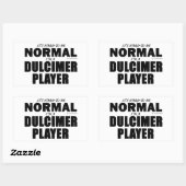 Sticker Rectangulaire Joueur Dulcimer normal (Feuille)