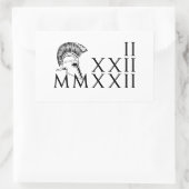 Sticker Rectangulaire Jour 2-22-22 avec chiffres romains (Sac)