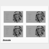 Sticker Rectangulaire Jour de la beauté morte (Feuille)