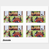 Sticker Rectangulaire Jour de l'An japonais (Feuille)