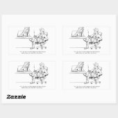 Sticker Rectangulaire Jour décontracté (Feuille)