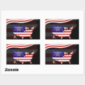 Sticker Rectangulaire Jour des anciens combattants (Feuille)