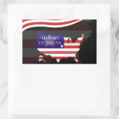 Sticker Rectangulaire Jour des anciens combattants (Sac)