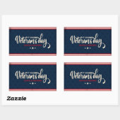 Sticker Rectangulaire Jour des anciens combattants (Feuille)