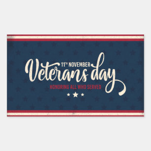 Sticker Rectangulaire Jour des anciens combattants