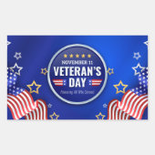 Sticker Rectangulaire Jour des anciens combattants (Devant)