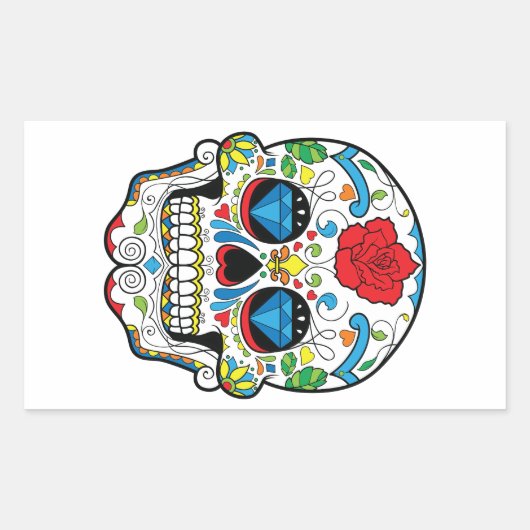 Sticker Rectangulaire Jour des morts (Devant)