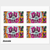 Sticker Rectangulaire Jour des morts (Feuille)