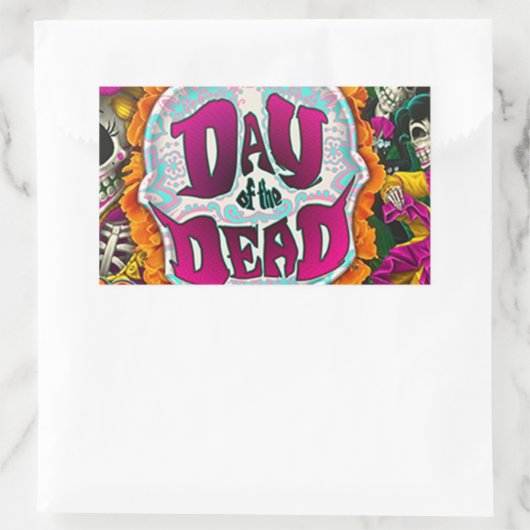 Sticker Rectangulaire Jour des morts (Sac)