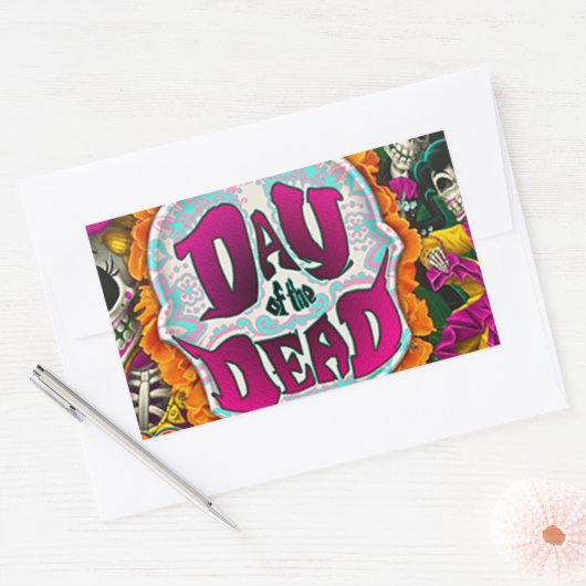 Sticker Rectangulaire Jour des morts (Enveloppe)