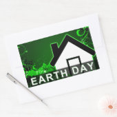 Sticker Rectangulaire jour des terres : accueil hi-fi (Enveloppe)