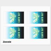 Sticker Rectangulaire jour des terres : arbre hi-fi (Feuille)