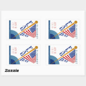 Sticker Rectangulaire Jour du drapeau (Feuille)