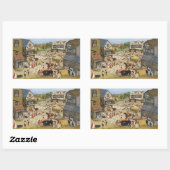 Sticker Rectangulaire Jour du marché (Feuille)