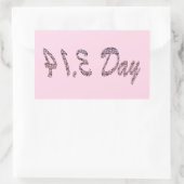 Sticker Rectangulaire Jour Pie Pink Pi (Sac)