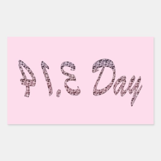 Sticker Rectangulaire Jour Pie Pink Pi (Devant)