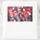 Sticker Rectangulaire journée des infirmières heureuses (Sac)