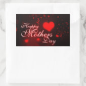 Sticker Rectangulaire journée des mères heureuses (Sac)