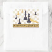 Sticker Rectangulaire Journée internationale des échecs (Sac)