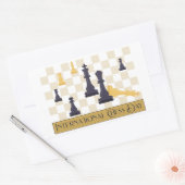 Sticker Rectangulaire Journée internationale des échecs (Enveloppe)