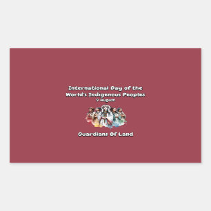 Sticker Rectangulaire Journée internationale des peuples autochtones