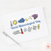 Sticker Rectangulaire Journée météorologique mondiale (Enveloppe)