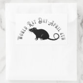 Sticker Rectangulaire Journée mondiale du rat (Sac)
