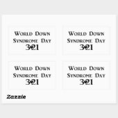 Sticker Rectangulaire Journée mondiale du syndrome de Down (Feuille)