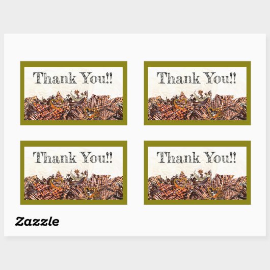 STICKER RECTANGULAIRE JOURNÉE SUCRÉE ! :) (Feuille)