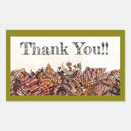 STICKER RECTANGULAIRE JOURNÉE SUCRÉE ! :) (Devant)