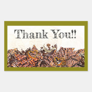 STICKER RECTANGULAIRE JOURNÉE SUCRÉE ET ENSOLEILLÉE ! :)