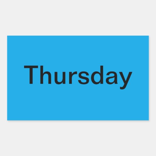 Sticker Rectangulaire Jours de la semaine Calendrier codé couleur Outils (Devant)