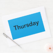 Sticker Rectangulaire Jours de la semaine Calendrier codé couleur Outils (Enveloppe)