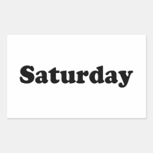 Sticker Rectangulaire Jours de la semaine - Samedi